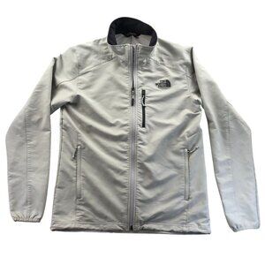 The North Face Mens Winbreaker Jacket Medium Full Zip Apex Nimble Windwall Gray
